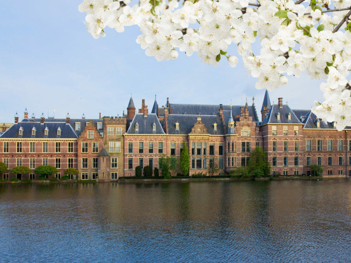 Binnenhof Dutch Parliament at spring, The Hague Den Haag, Netherlands